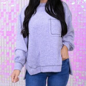 Zenana NWT Luxe Haci Gray Sweater L/XL